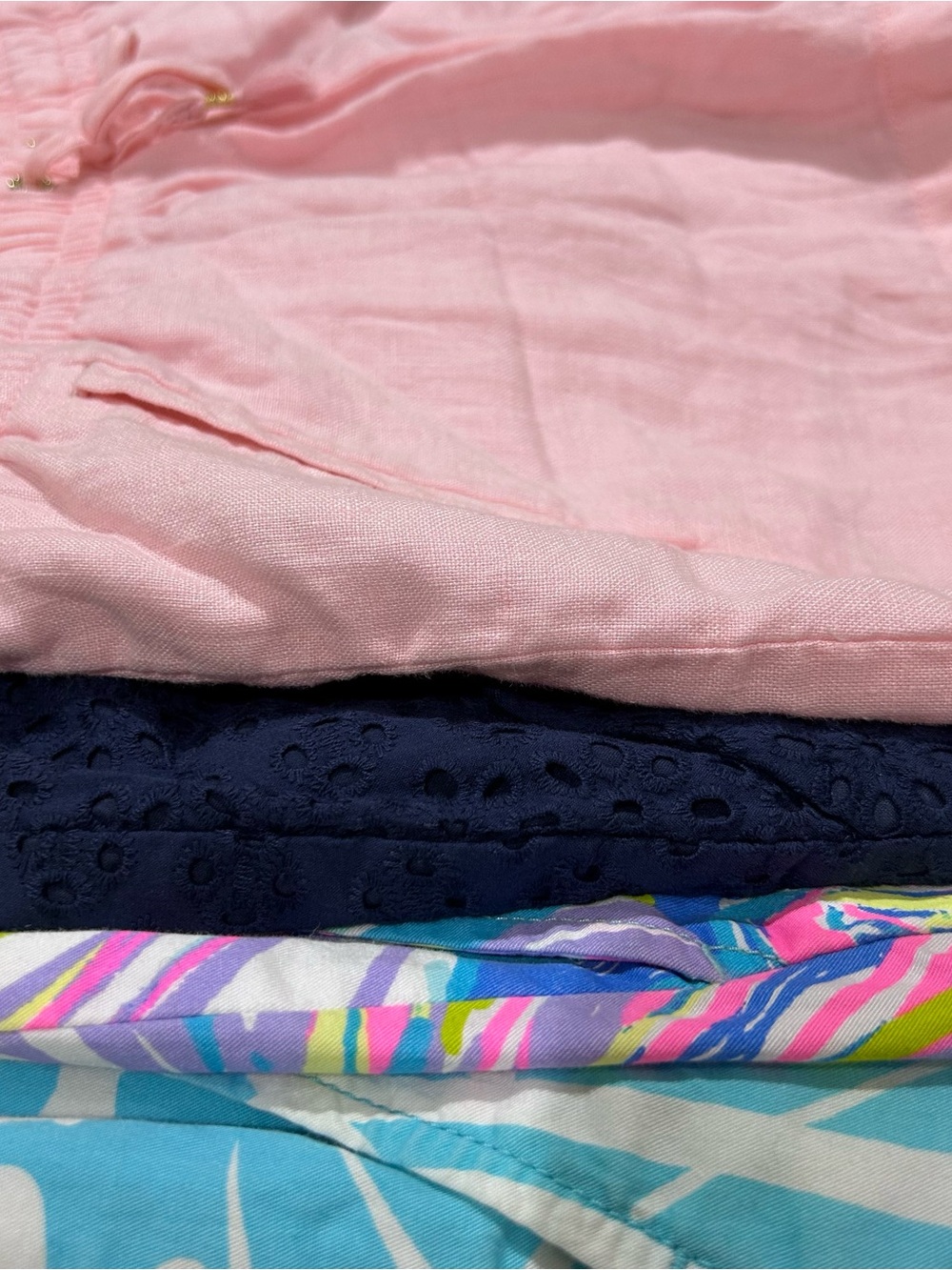 Lilly Pulitzer Pink Drawstring Linen Shorts for Women - Picture 2 of 2